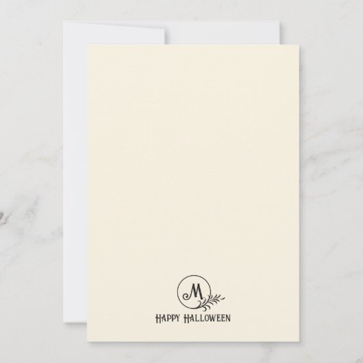 Jaunty Skeleton Familie Portret Halloween Party Kaart (Achterkant)