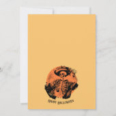 Jaunty Skeleton Flamboyant Dance Halloween Party Kaart (Achterkant)