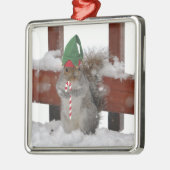 Jaunty Squirrel met Candy Cane Holiday Ornament (Links)