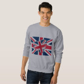 Jaunty Union Jack Flag and Heart Art Trui (Voorkant volledig)