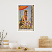 Java Bali Indonesië Eilanden van Romantiek Vintage Poster (Keuken)