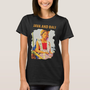 Java Bali Indonesië Traditioneel Blauw Reizen T-shirt