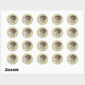 Java Bean Man Ronde Sticker (Vel)