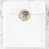 Java Bean Man Ronde Sticker (Tas)