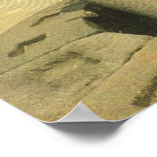  Java, Borobodur tempel, Boeddha figuur Poster (Hoek)