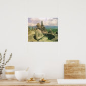 Java, Borobodur tempel, Boeddha figuur Poster (Keuken)