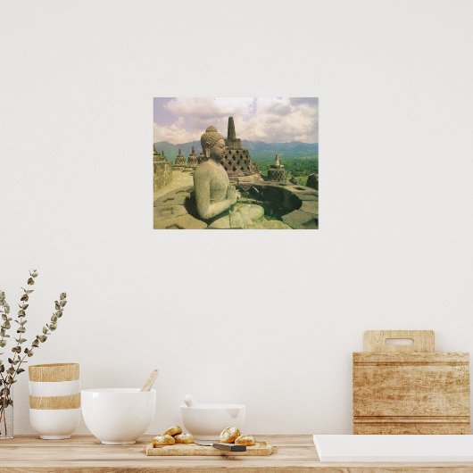 Java, Borobodur tempel, Boeddha figuur Poster (Keuken)