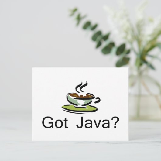 Java Briefkaart (Staand voorkant)