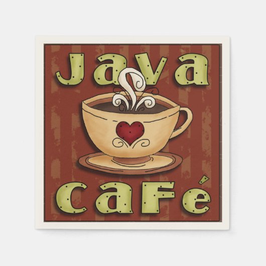 Java Cafe Koffiepapieren servetten (Voorkant)