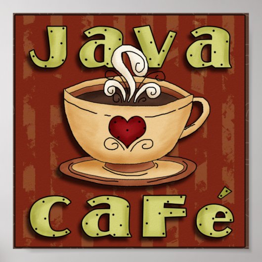 Java Cafe Poster (Voorkant)