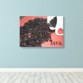 Java Coffee Design Canvas Afdruk (Insitu (Houten vloer))