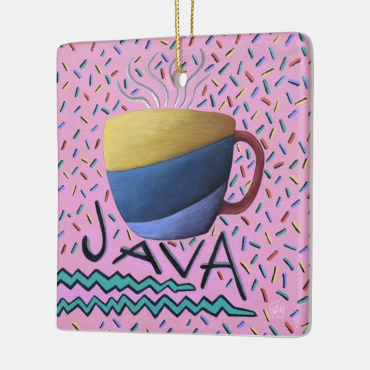 Java Coffee Keramisch Ornament (Links)