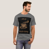 Java Developer Grey Mannen T-shirt (Voorkant volledig)