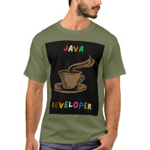 Java Developer Mannen T-Shirt Zwart