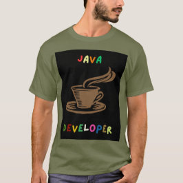 Java Developer Mannen T-Shirt Zwart