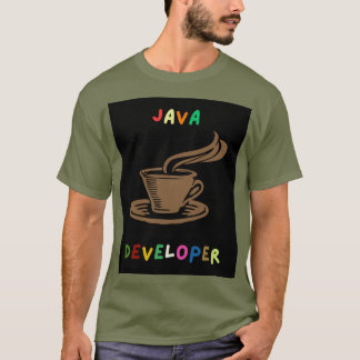 Java Developer Mannen T-Shirt Zwart