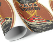 Java Donker  bierlabel Cadeaupapier (Rol Hoek)