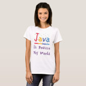 Java drijft mijn wereld T-Shirt (Voorkant volledig)