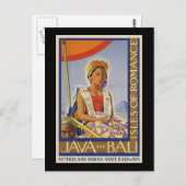 Java- en Bali-eilanden van de Romance Briefkaart (Voorkant / Achterkant)