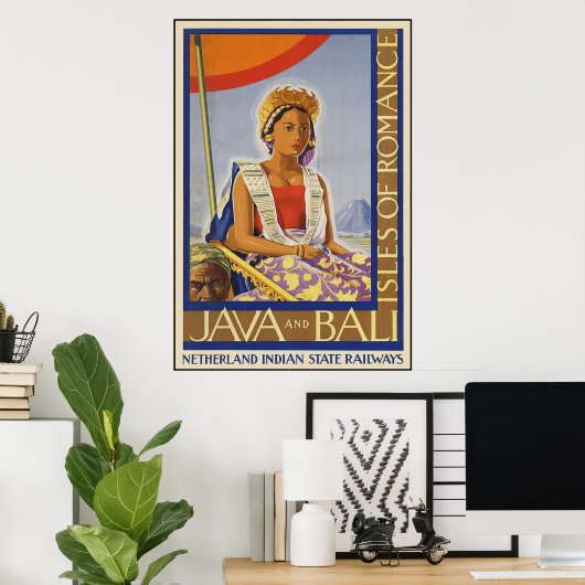 Java- en Bali-eilanden van de Romance Poster (Thuiskantoor)