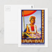  Java en Bali Indonesia door de Spoorwegen Briefkaart (Voorkant / Achterkant)