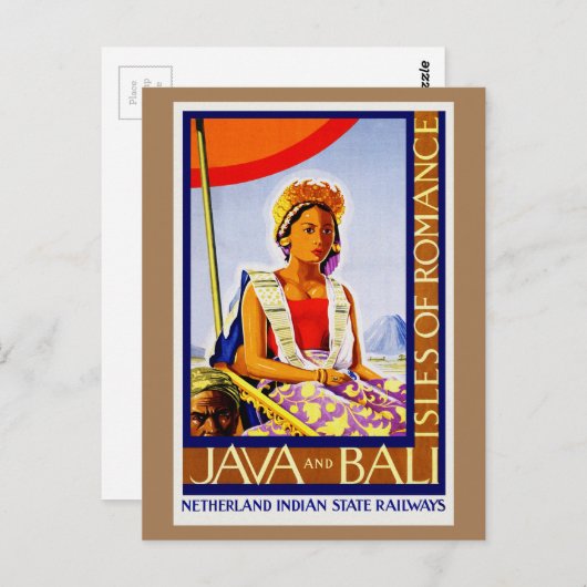  Java en Bali Indonesia door de Spoorwegen Briefkaart (Voorkant / Achterkant)