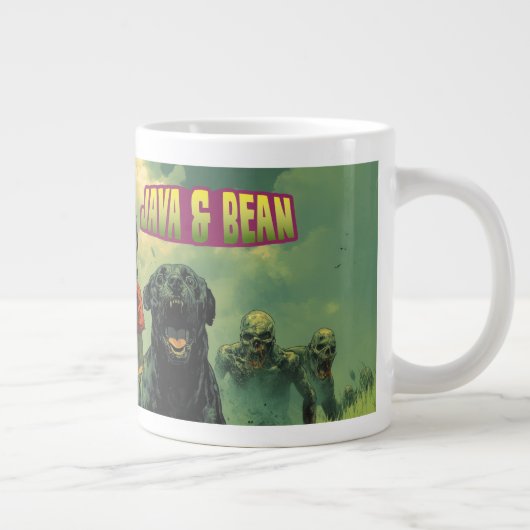 Java en bonen grote koffiekop (Rechts)