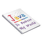 Java geeft mijn wereld kracht notitieboek (Rechterzijde)
