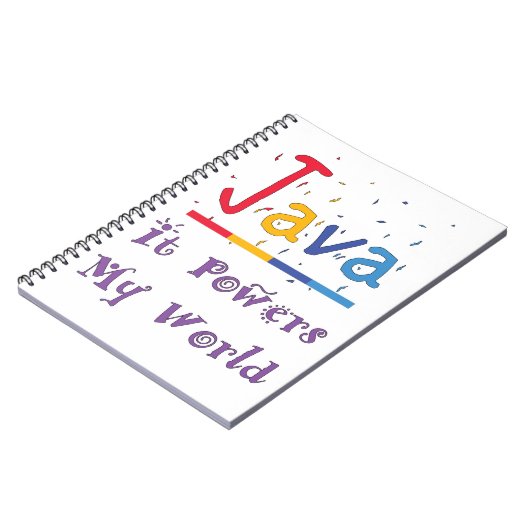 Java geeft mijn wereld kracht notitieboek (Linkerzijde)