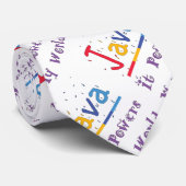 Java geeft mijn wereld kracht stropdas (Opgerold)