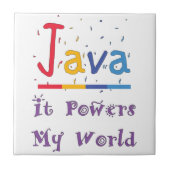Java geeft mijn wereld kracht tegeltje (Voorkant)
