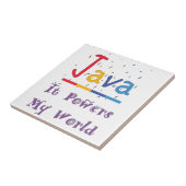 Java geeft mijn wereld kracht tegeltje (Zijkant)