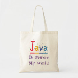 Java geeft mijn wereld kracht tote bag