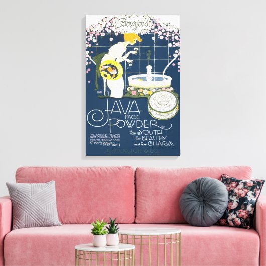 Java Gezicht Poeder  Cosmetica Badkamer Ad Canvas Afdruk (Insitu (Woonkamer))