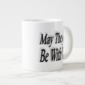 Java grappige koffie citaat zwarte tekst grote koffiekop (Voorkant rechts)