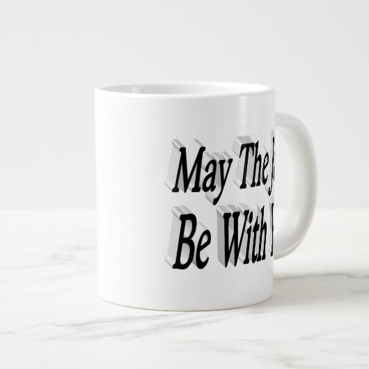 Java grappige koffie citaat zwarte tekst grote koffiekop (Voorkant rechts)