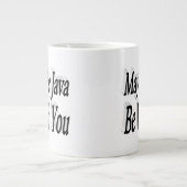 Java grappige koffie citaat zwarte tekst grote koffiekop (Voorkant)