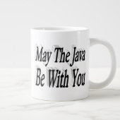 Java grappige koffie citaat zwarte tekst grote koffiekop (Rechts)