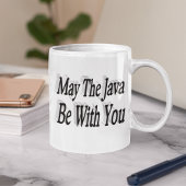 Java grappige koffie citaat zwarte tekst koffiemok
