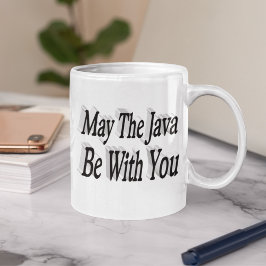 Java grappige koffie citaat zwarte tekst koffiemok