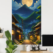 Java in het maanlicht poster (Thuiskantoor)
