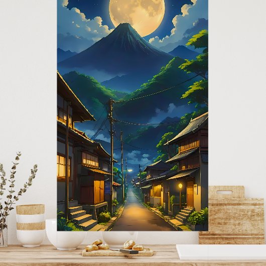 Java in het maanlicht poster (Keuken)