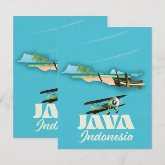 Java Indonesië kaart (Voorkant / Achterkant)