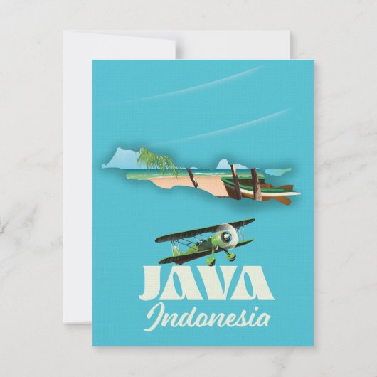 Java Indonesië kaart (Achterkant)