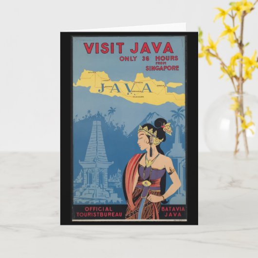 -Java Indonesië Kaart (Gele Bloem)