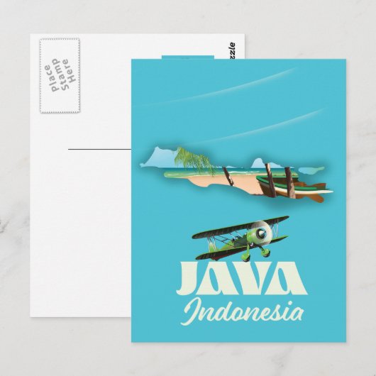 Java Indonesië kaart (Voorkant / Achterkant)