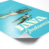 Java Indonesië kaart Foto Afdruk (Hoek)
