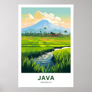 Java Indonesië Reisprint Poster
