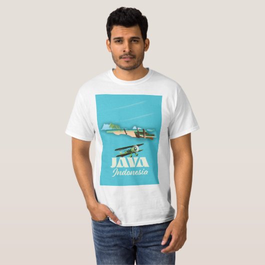 Java indonsia-kaart t-shirt (Voorkant volledig)