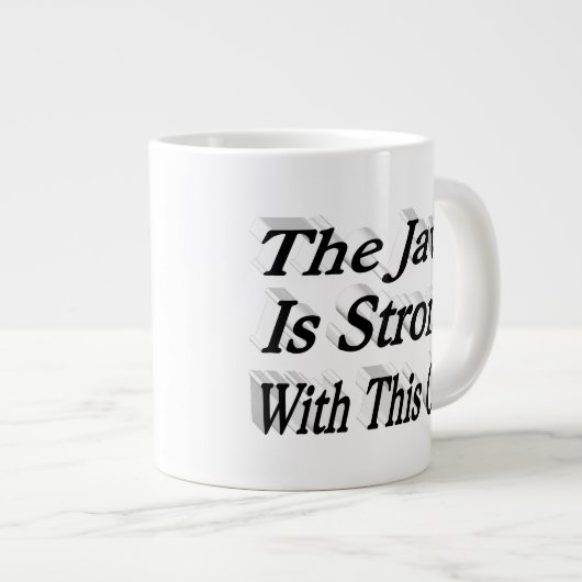 Java is sterk grappige koffie citaat zwarte halve grote koffiekop (Voorkant rechts)